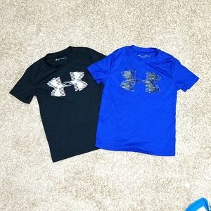 Lot of 2 Boys Under Armor Shirts, Size 7